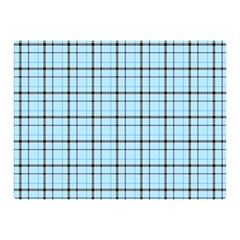 Sky Blue Tartan Plaid Pattern, With Black Lines Double Sided Flano Blanket (mini)  by Casemiro