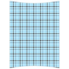 Sky Blue Tartan Plaid Pattern, With Black Lines Back Support Cushion by Casemiro