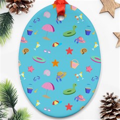 Summer  Beach  The Sun Ornament (oval) by SychEva