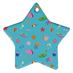 Summer  Beach  The Sun Ornament (star) by SychEva