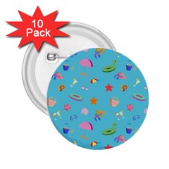 Summer  Beach  The Sun 2 25  Buttons (10 Pack)  by SychEva