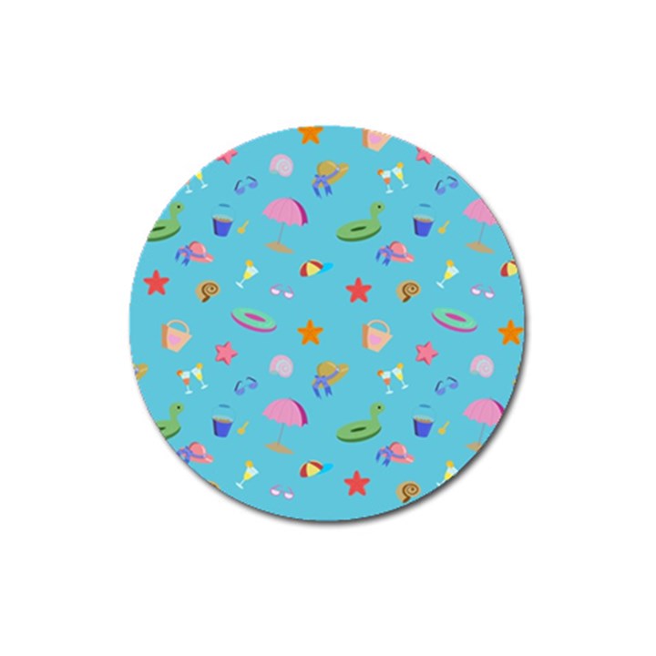 Summer  Beach  The Sun Magnet 3  (Round)