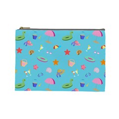 Summer  Beach  The Sun Cosmetic Bag (large) by SychEva