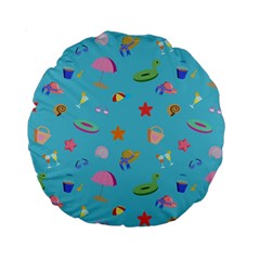 Summer  Beach  The Sun Standard 15  Premium Round Cushions by SychEva