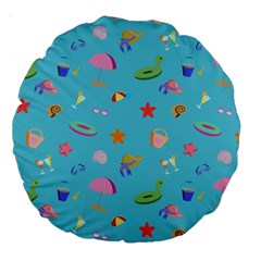 Summer  Beach  The Sun Large 18  Premium Round Cushions by SychEva