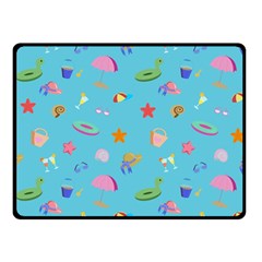 Summer  Beach  The Sun Double Sided Fleece Blanket (small)  by SychEva