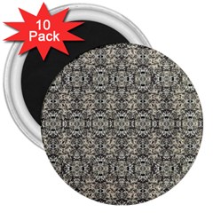 Steampunk Camouflage Design Print 3  Magnets (10 Pack)  by dflcprintsclothing