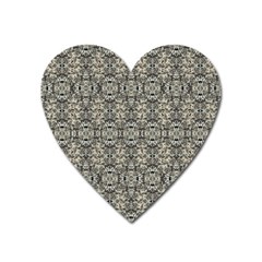 Steampunk Camouflage Design Print Heart Magnet by dflcprintsclothing