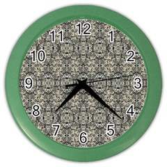 Steampunk Camouflage Design Print Color Wall Clock by dflcprintsclothing