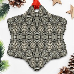 Steampunk Camouflage Design Print Snowflake Ornament (two Sides) by dflcprintsclothing