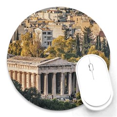 Athens Aerial View Landscape Photo Round Mousepads by dflcprintsclothing