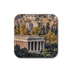 Athens Aerial View Landscape Photo Rubber Coaster (Square)  Front