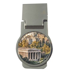 Athens Aerial View Landscape Photo Money Clips (round)  by dflcprintsclothing