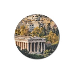 Athens Aerial View Landscape Photo Magnet 3  (round) by dflcprintsclothing