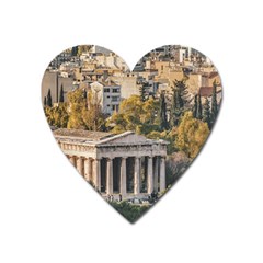 Athens Aerial View Landscape Photo Heart Magnet by dflcprintsclothing