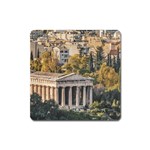 Athens Aerial View Landscape Photo Square Magnet Front