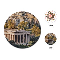 Athens Aerial View Landscape Photo Playing Cards Single Design (round) by dflcprintsclothing