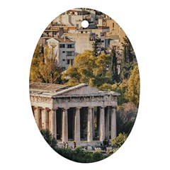 Athens Aerial View Landscape Photo Oval Ornament (two Sides) by dflcprintsclothing