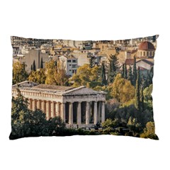 Athens Aerial View Landscape Photo Pillow Case by dflcprintsclothing