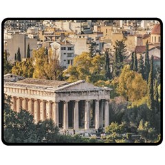 Athens Aerial View Landscape Photo Fleece Blanket (medium)  by dflcprintsclothing