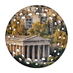 Athens Aerial View Landscape Photo Ornament (round Filigree) by dflcprintsclothing