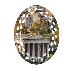 Athens Aerial View Landscape Photo Oval Filigree Ornament (two Sides) by dflcprintsclothing