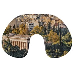 Athens Aerial View Landscape Photo Travel Neck Pillow by dflcprintsclothing