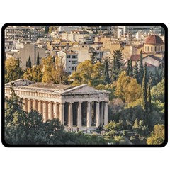 Athens Aerial View Landscape Photo Double Sided Fleece Blanket (large) 