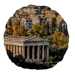 Athens Aerial View Landscape Photo Large 18  Premium Flano Round Cushions