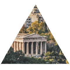 Athens Aerial View Landscape Photo Wooden Puzzle Triangle by dflcprintsclothing