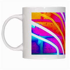 Pop Art Neon Wall White Mugs by essentialimage365