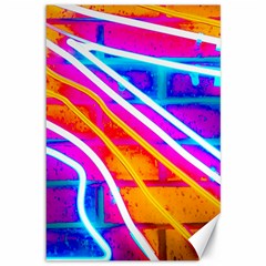 Pop Art Neon Wall Canvas 12  X 18  by essentialimage365