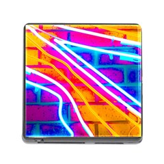 Pop Art Neon Wall Memory Card Reader (square 5 Slot) by essentialimage365