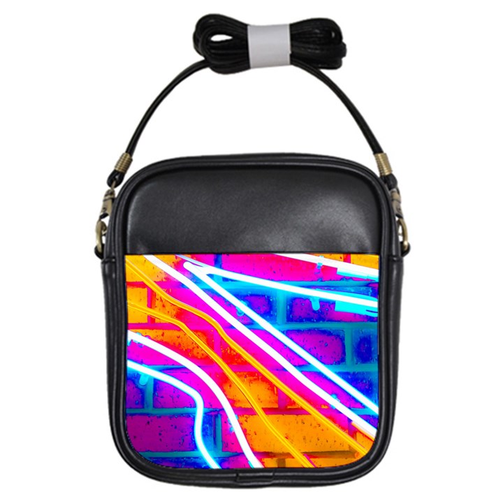 Pop Art Neon Wall Girls Sling Bag