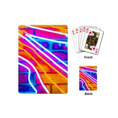 Pop Art Neon Wall Playing Cards Single Design (mini) by essentialimage365