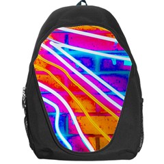 Pop Art Neon Wall Backpack Bag by essentialimage365