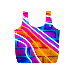 Pop Art Neon Wall Full Print Recycle Bag (s) by essentialimage365