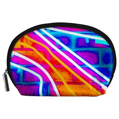 Pop Art Neon Wall Accessory Pouch (large) by essentialimage365