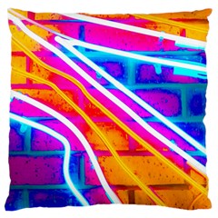 Pop Art Neon Wall Standard Flano Cushion Case (two Sides) by essentialimage365