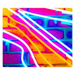 Pop Art Neon Wall Double Sided Flano Blanket (small)  by essentialimage365