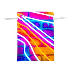 Pop Art Neon Wall Lightweight Drawstring Pouch (l) by essentialimage365