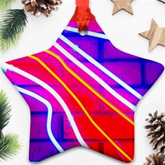 Pop Art Neon Lights Ornament (star) by essentialimage365