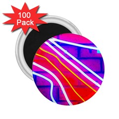 Pop Art Neon Lights 2 25  Magnets (100 Pack)  by essentialimage365