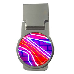 Pop Art Neon Lights Money Clips (round)  by essentialimage365