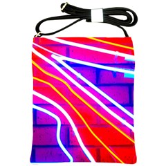 Pop Art Neon Lights Shoulder Sling Bag by essentialimage365