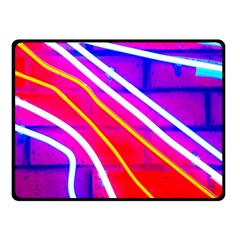 Pop Art Neon Lights Fleece Blanket (small) by essentialimage365