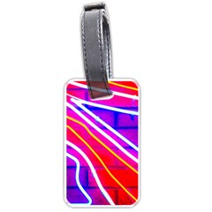 Pop Art Neon Lights Luggage Tag (one Side) by essentialimage365