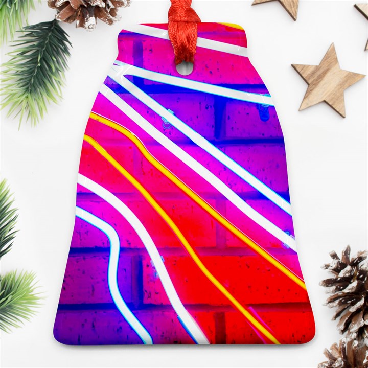 Pop Art Neon Lights Bell Ornament (Two Sides)