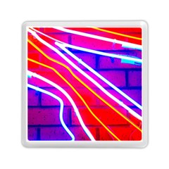 Pop Art Neon Lights Memory Card Reader (square) by essentialimage365