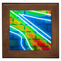 Pop Art Neon Wall Framed Tile by essentialimage365